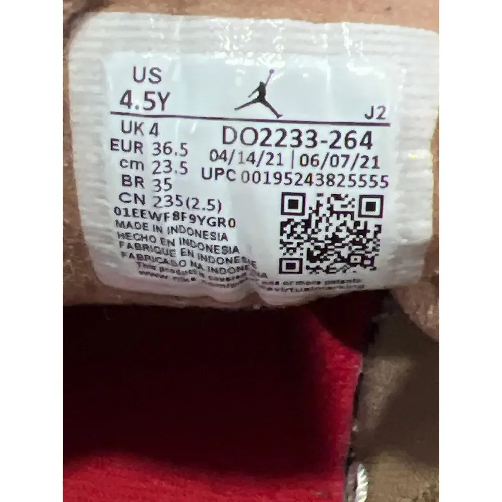 Nike Air Jordan Youth 1 Low Utility GS‎ Teddy Bear Comfort Sneakers Sz 4.5 Beige - Picture 9 of 10